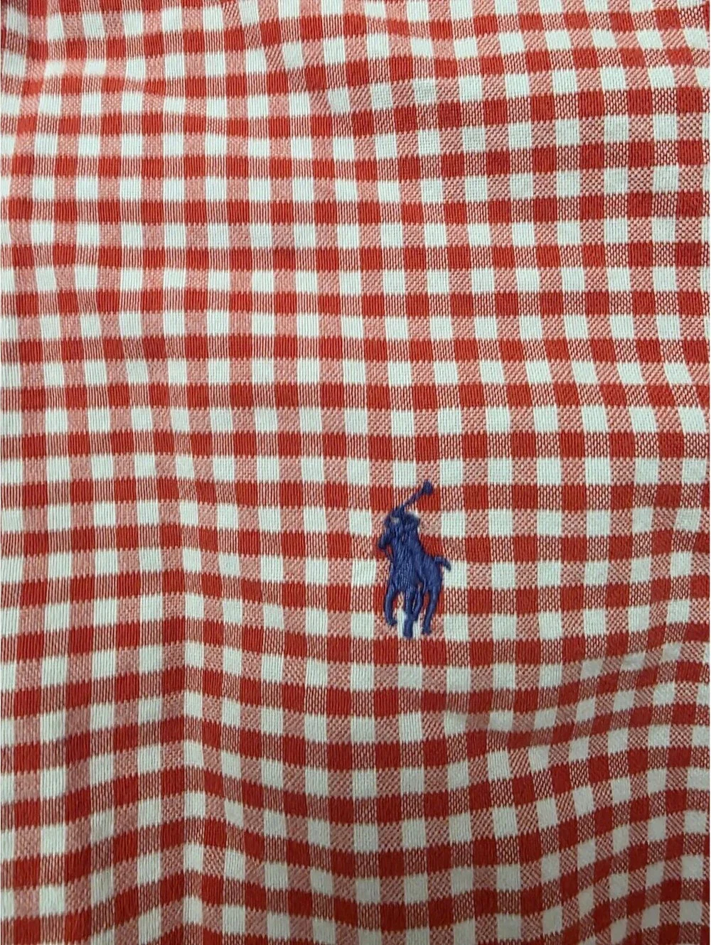 Ralph Lauren Boys red white Gingham button up shirt size Xlarge 18 20